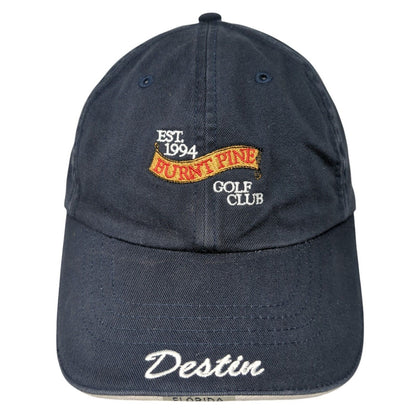 Burnt Pine Est 1994 Golf Club Destin Florida Slideback Hat Blue OS Adjustable