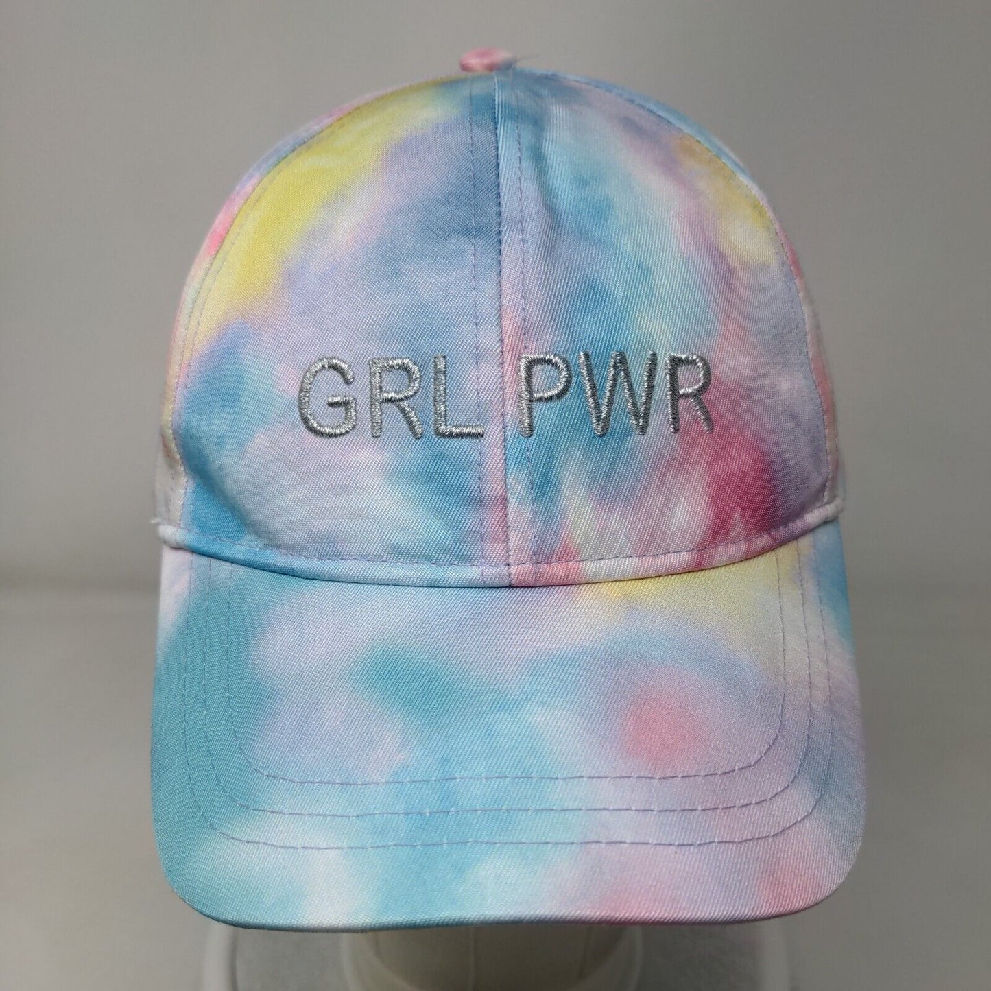 GRL PWR Strapback Hat Multicolor One Size Adjustable Tie Dye Wonder Nation