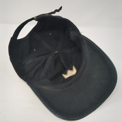 Crown Louis Slideback Baseball Cap Black One Size Adjustable Embroidered 6 Panel