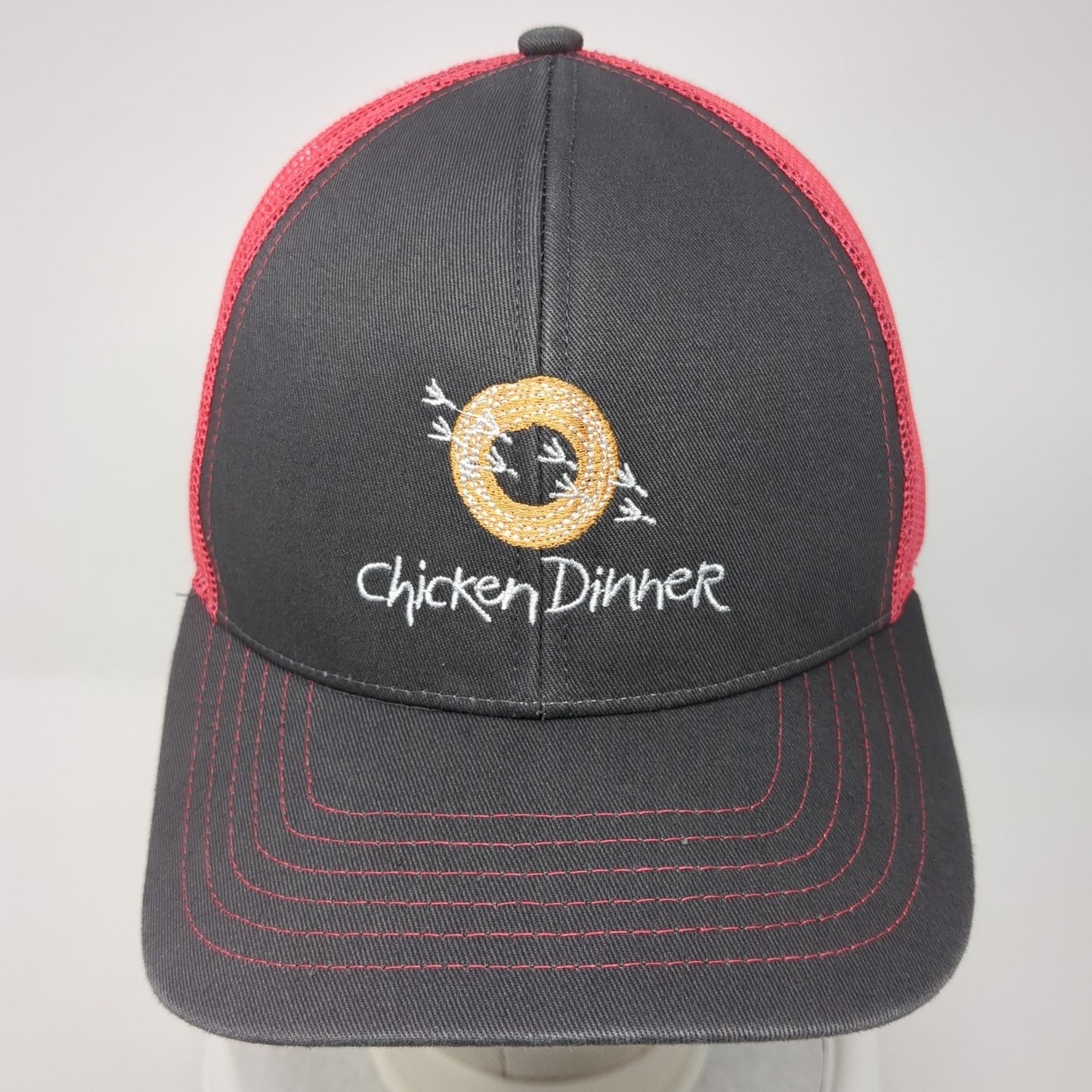 Chicken Dinner Women's Snapback Trucker Hat Multi One Size Mesh Back