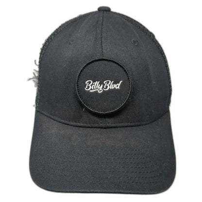 Billy Blvd Trucker Hat Black One Size BB Logo Mesh Snapback Curved Brim Patch