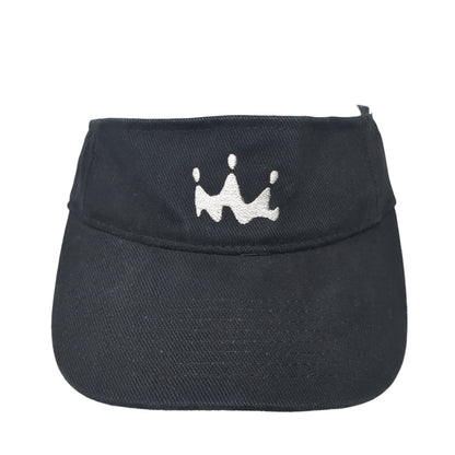 Headmost Sun Visor Hat Black One Size Adjustable Strap Lightweight Embroidered