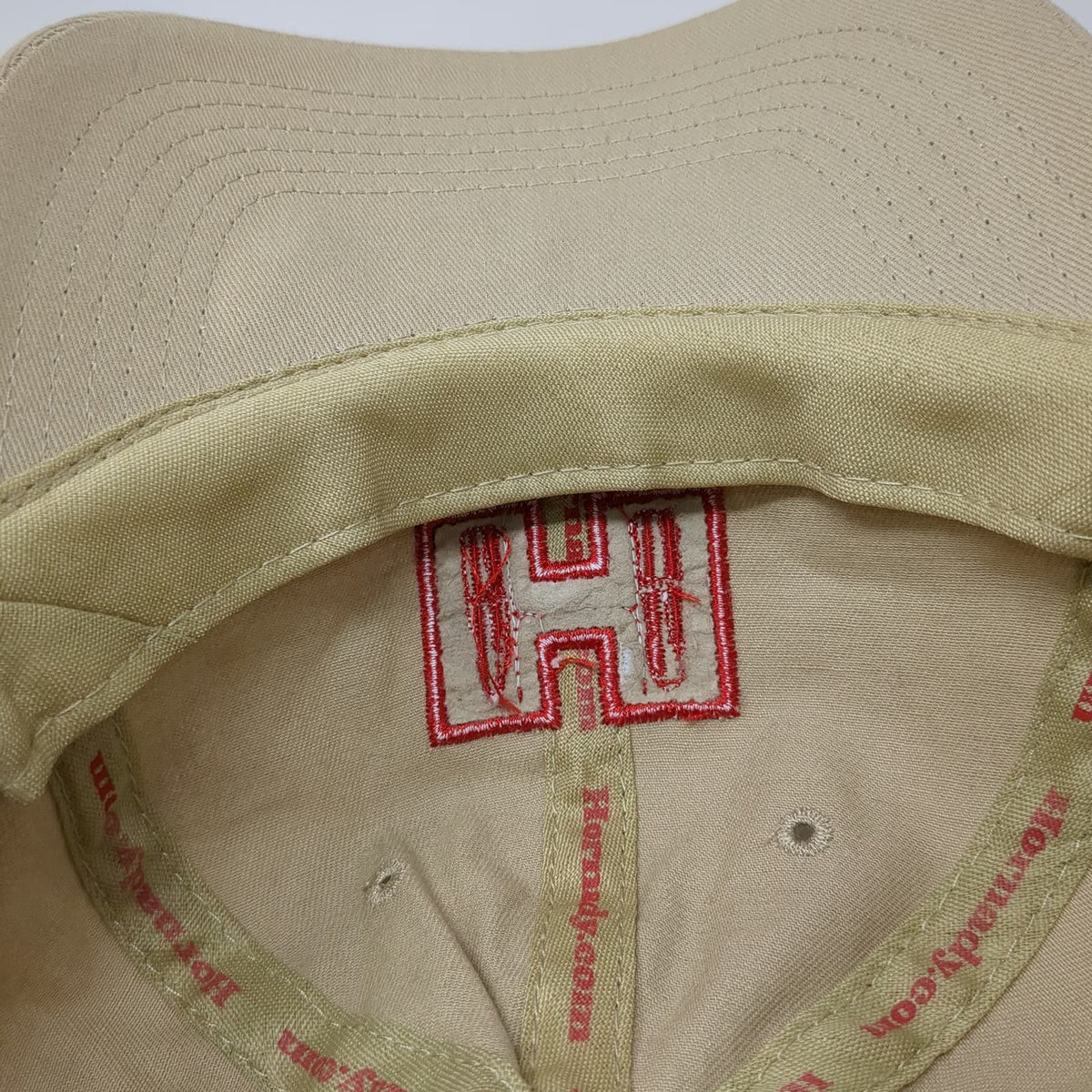 Hornady Baseball Cap Beige One Size Embroidered Logo Slideback Ammo Gun Hat