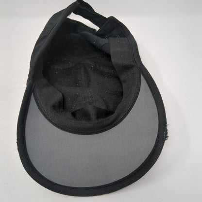 Adidas 3 Stripes Climalite Strapback Hat Black One Size Embroidered