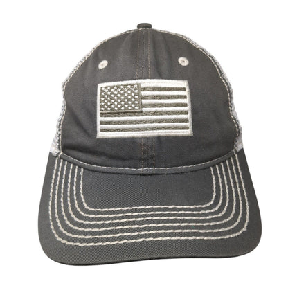 USA Flag HOAC BSA Strapback Mesh Back Trucker Hat Gray One Size Paramount