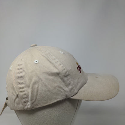 Budweiser Slideback Hat Tan One Size Adjustable Embroidered Vented Holes