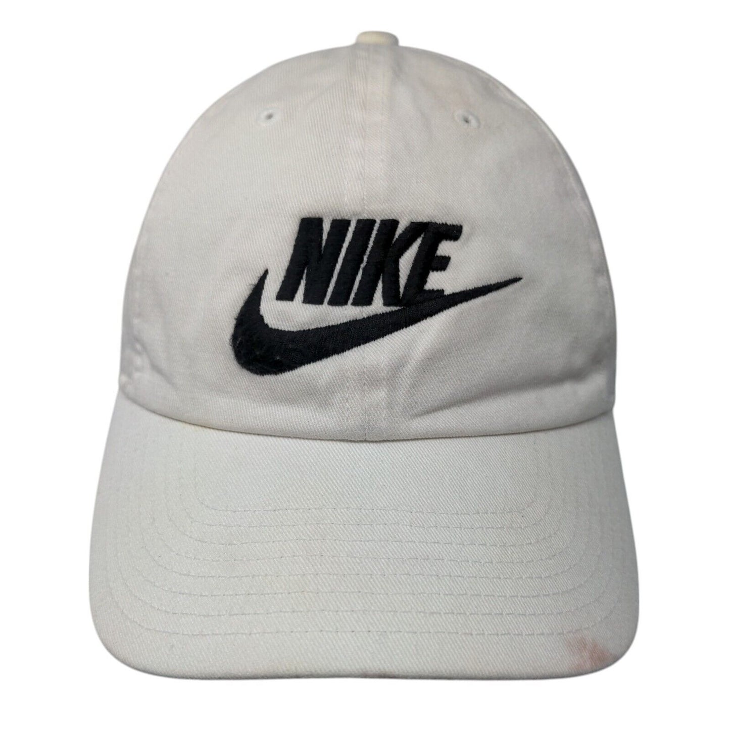 Nike Swoosh Slidebck Hat White OSFM Embroidered 6 Panel Heritage 86