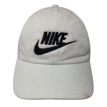 Nike Swoosh Slidebck Hat White OSFM Embroidered 6 Panel Heritage 86