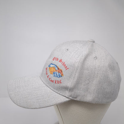 Old School Heat & Cool LLC Strapback Hat Gray One Size Adjustable 6 Panel
