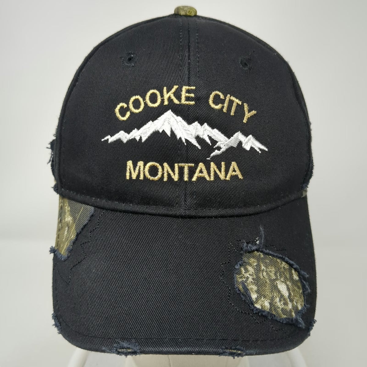 Outdoor Cap Cooke City Montana Mountain Baseball Cap Black Camo One Size Hat