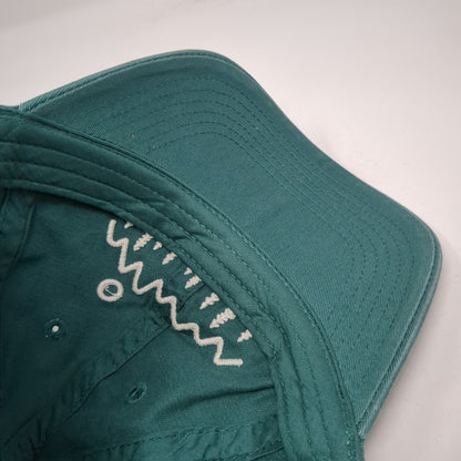 Life is Good Baseball Cap Green One Size Mountains Trees Graphic Strapback Hat
