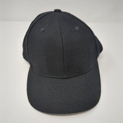 Richardson Pro Model Fitted Hat Black 6 7/8 Solid Blank Vent Holes