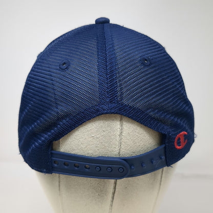 Champion Trucker Hat Blue One Size Mesh Snapback Physical Education Football Hat