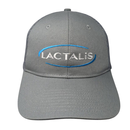 Lactalis Snapback Trucker Hat Gray One Size Adjustable Mesh Back Port Authority