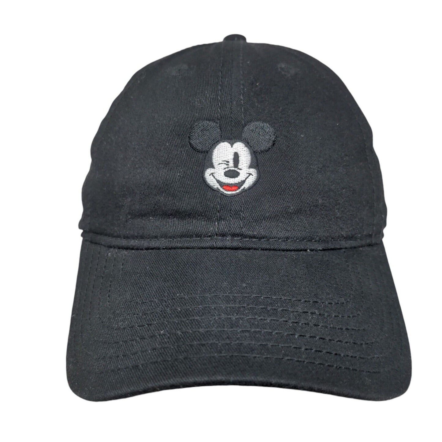 Disney Mickey Mouse Slideback Hat Black One Size Embroidered Adjustable