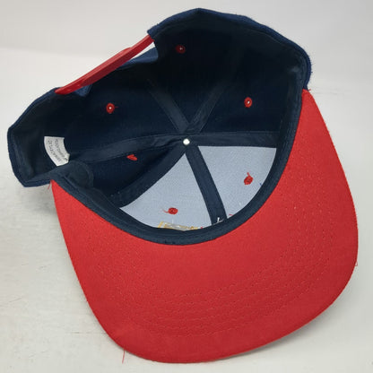 Blue Red Snapback Hat One Size BuildStrong Hammer Nail Saw Tools Construction