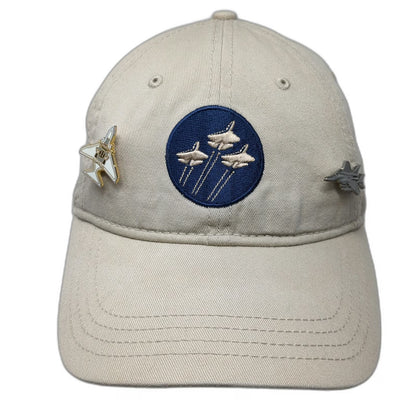Cap America Baseball Cap Beige One Size Pima Air Space Museum Fighter Jet Hat