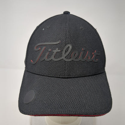 Titleist Slideback Golf Hat Black One Size Adjustable 6 Panel Solid
