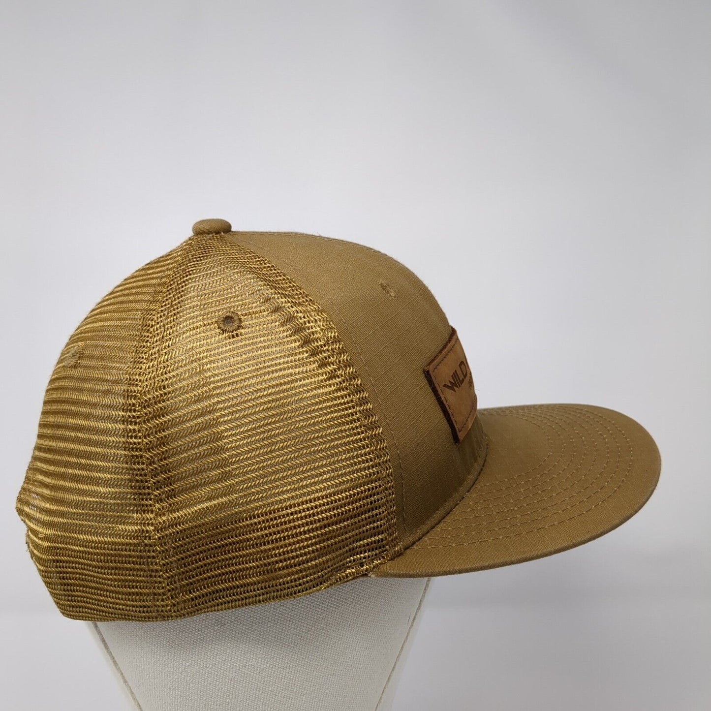 Wild Ride Brew Redmond Oregon Snapback Trucker Hat Brown OS Adjustable Mesh Back