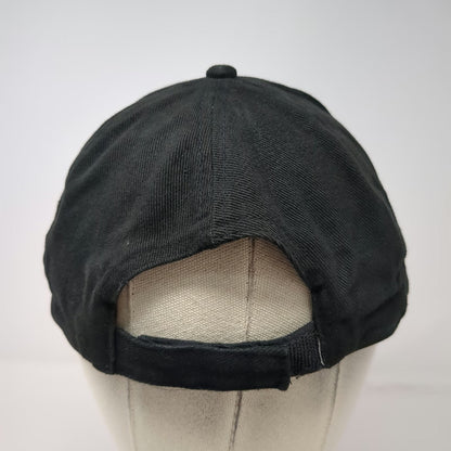 Archibald Baseball Cap Black One Size Carborundum Logo Strapback Eyelets Hat