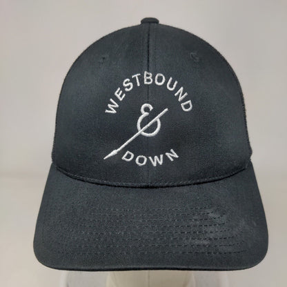Westbound & Down Snapback Mesh Back Trucker Hat Black One Size Yupoong