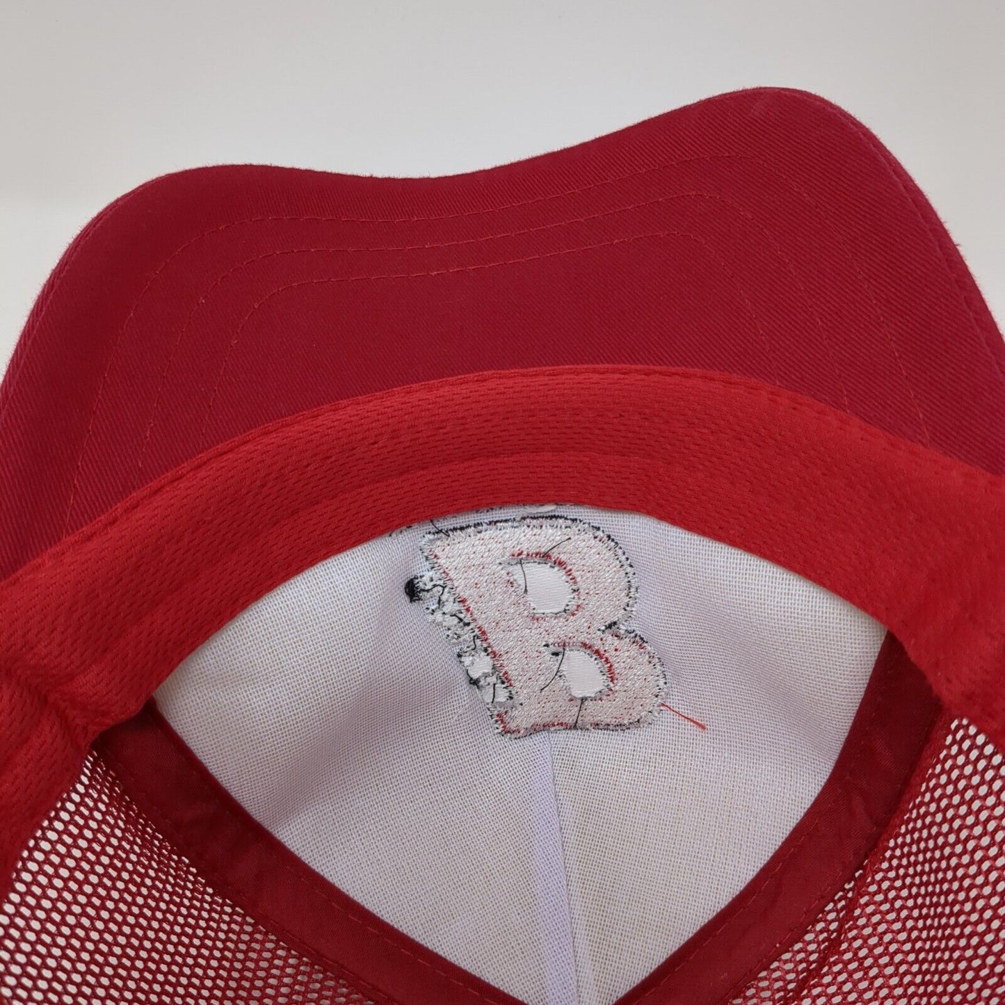 Brave Soccer Snapback Mesh Back Trucker Hat Red One Size Port Authority