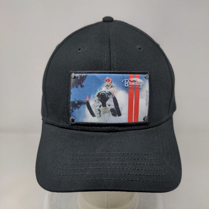 Brundage Mountain Stryder Snapback Hat Black OSFM Vent Holes Otto