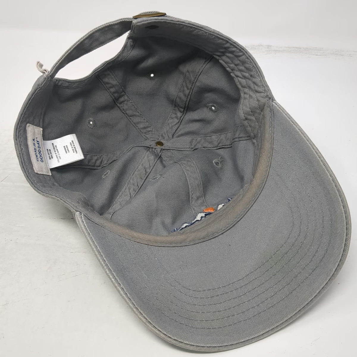 Life is Good Baseball Cap Gray One Size Mountain Embroidery Cotton Slideback Hat