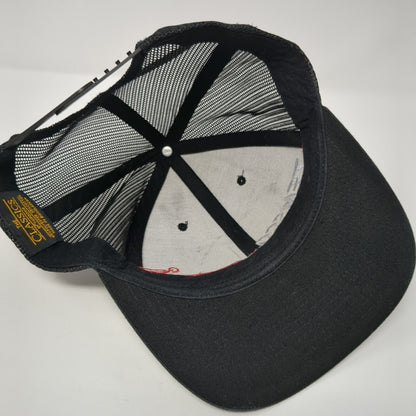 TEMSCO Snapback Trucker Hat Black One Size Adjustable Mesh Back Classics Yupoong