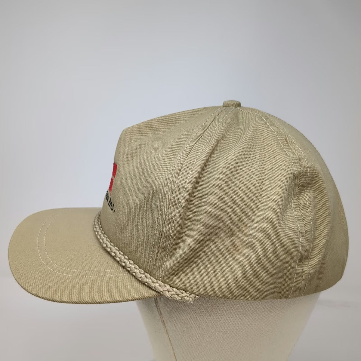 Imperial 5 Panel Beige Hat One Size Farm Bureau Insurance Rope Slideback