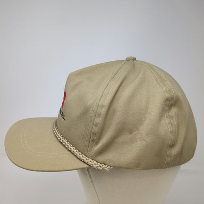 Imperial 5 Panel Beige Hat One Size Farm Bureau Insurance Rope Slideback