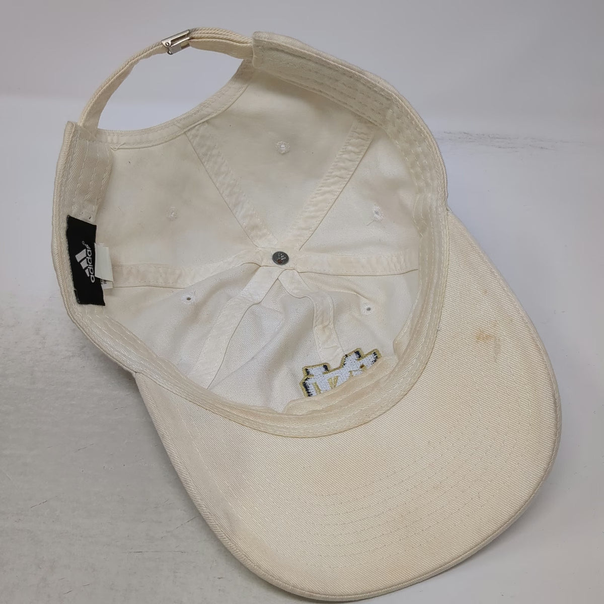 Notre Dame Fighting Irish NCAA Adidas Cap White One Size ND Logo Embroidered Hat
