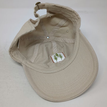 Camp Chussid Pine Trees Crest Beige One Size Baseball Cap Cotton Slideback Hat