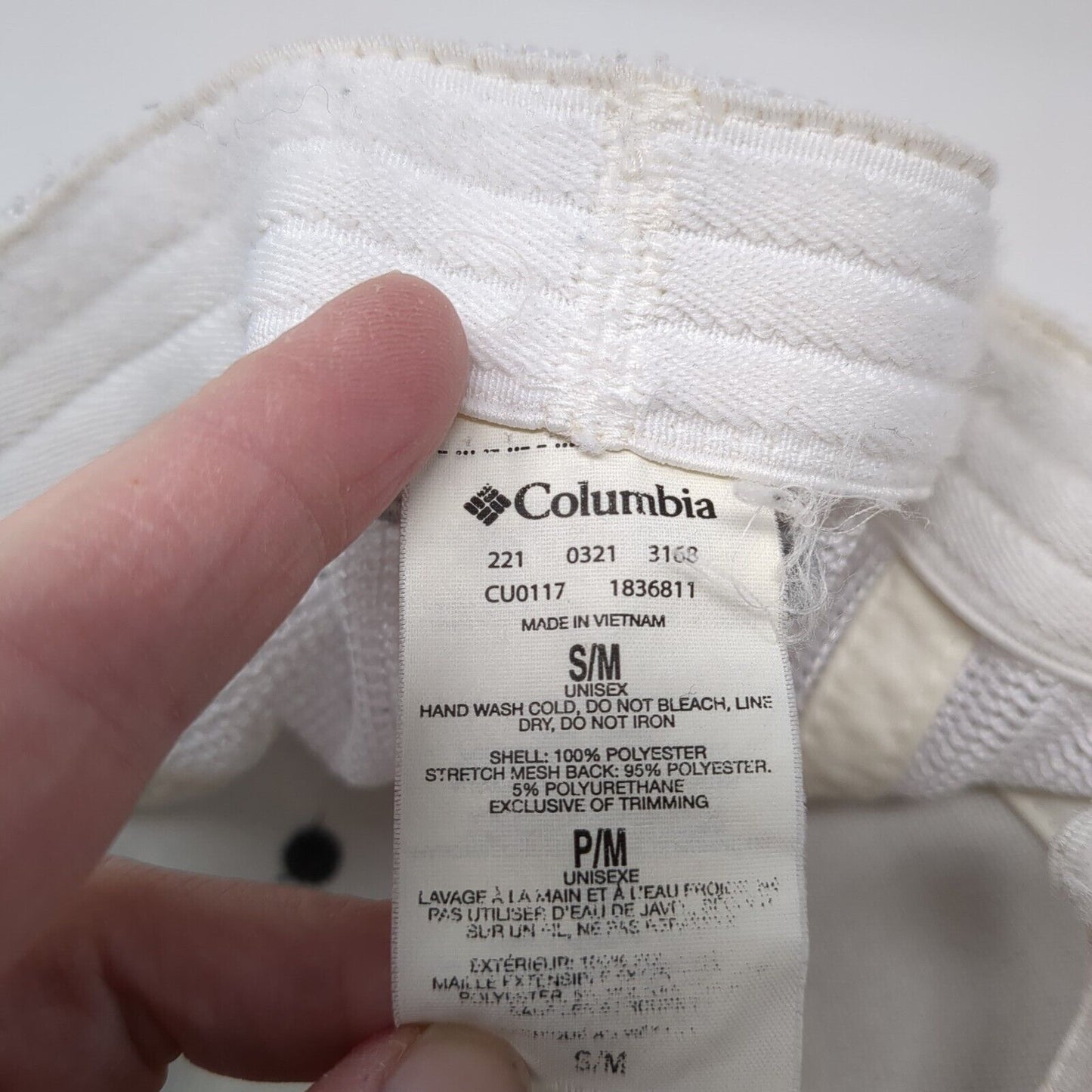 Columbia PFG Fish Flag Patch Fitted Trucker Hat Multi S/M Mesh Back