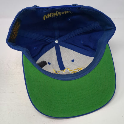Yupoong Snapback Blue Hat One Size Unofish Logo Green Underbrim Acrylic Wool
