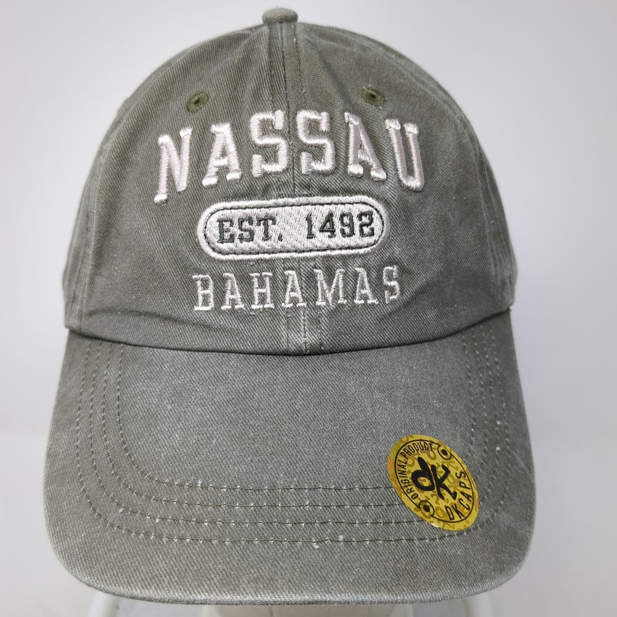 DK Caps Baseball Cap Green One Size Nassau Bahamas Mesh Adjustable Souvenir Hat