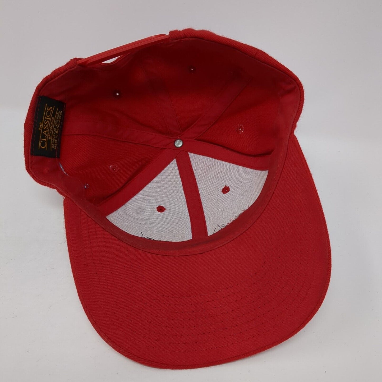Superior Water & Air Snapback Hat Red One Size Lennox Yupoong 6 Panel