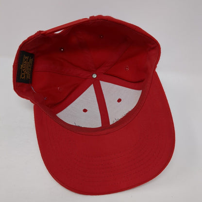 Superior Water & Air Snapback Hat Red One Size Lennox Yupoong 6 Panel