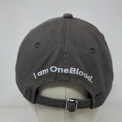 Hero Slideback Hat Gray One Size Solid Embroidered I Am One Blood