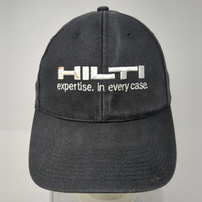 Hilti Expertise In Every Case Slideback Hat Black One Size Leather Strap