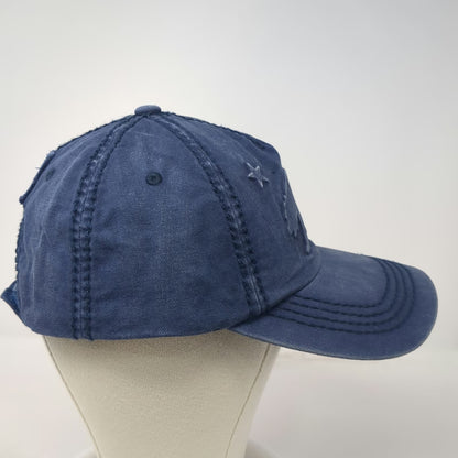 Robin Ruth 5 Panel Blue One Size Strapback California Bear Logo Hat Cotton