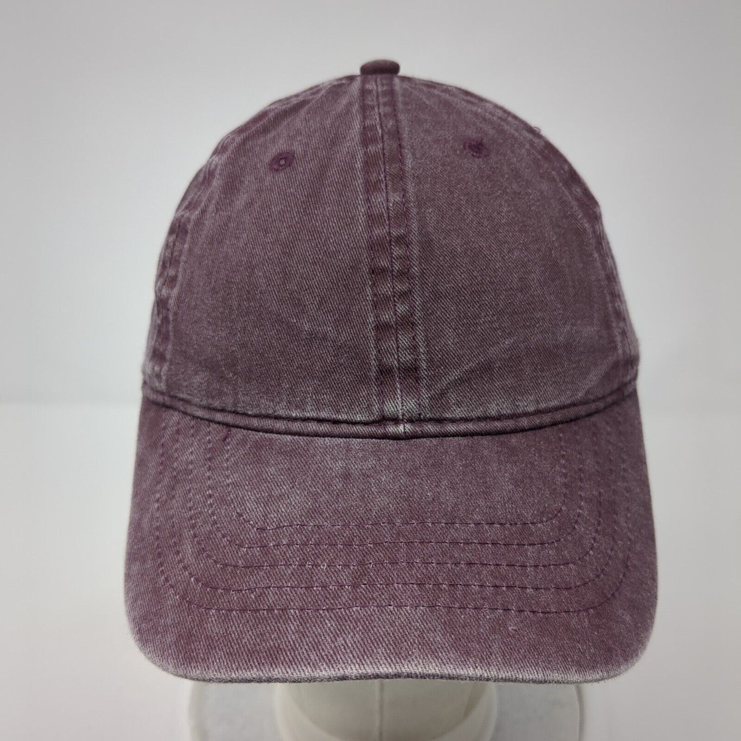 Unbranded Strapback Hat Red Burgundy One Size Adjustable Vented Holes Blank