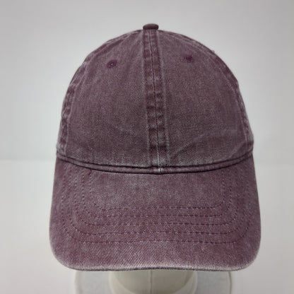 Unbranded Strapback Hat Red Burgundy One Size Adjustable Vented Holes Blank