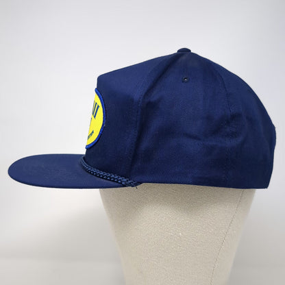 Blue 5 Panel Hat One Size Hawaii Hunt Safari NRA Whittington Center Braided Rope
