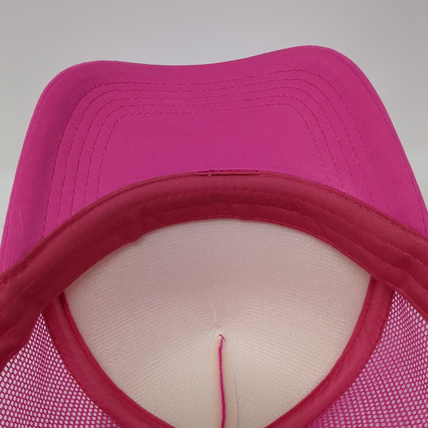 Bride Snapback Trucker Hat Pink One Size Adjustable Lightweight Mesh Back Rope