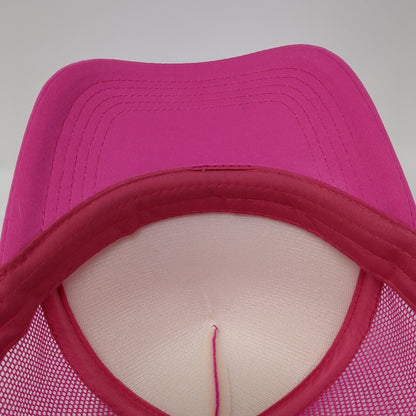 Bride Snapback Trucker Hat Pink One Size Adjustable Lightweight Mesh Back Rope