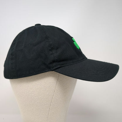 David and Young Baseball Cap Black One Size Shamrock Green Clover Adjustable Hat