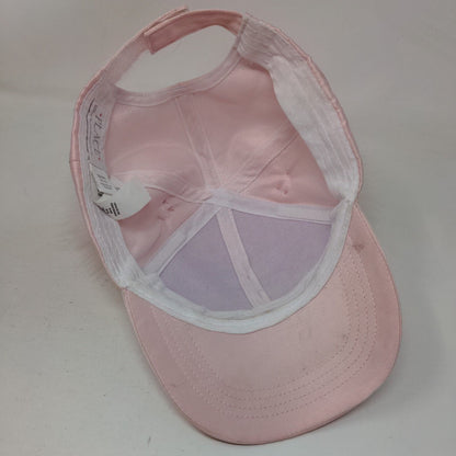 Place Strapback Hat Pink S-M 4-7 Adjustable Pompom Faux Fur Ears 6 Panel Blank