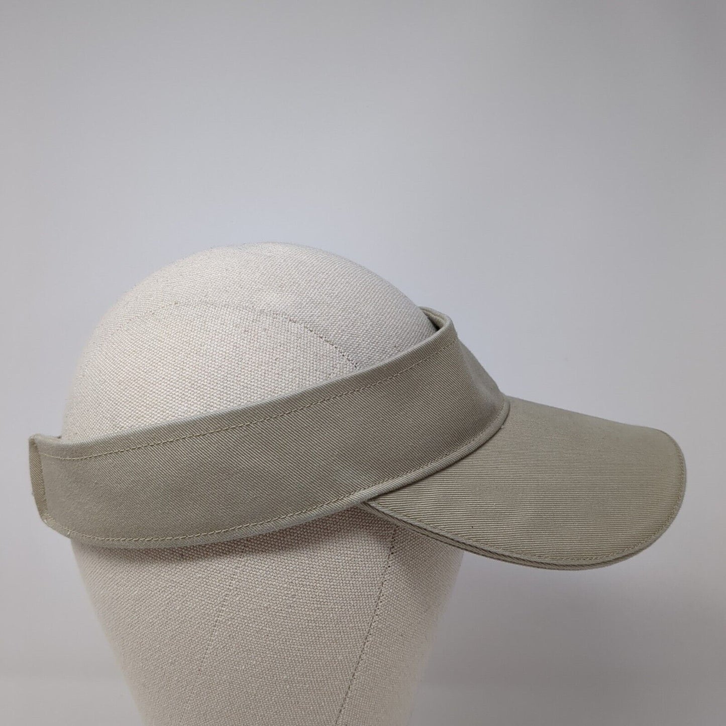 Unbranded Strapback Sun Visor Hat Tan One Size Adjustable Lightweight Blank
