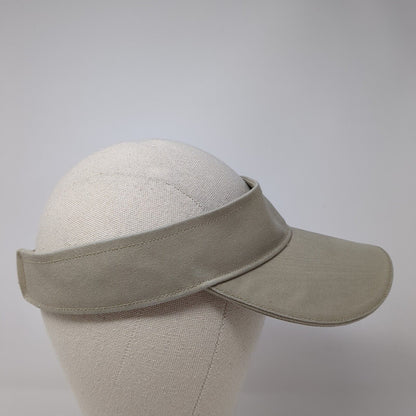 Unbranded Strapback Sun Visor Hat Tan One Size Adjustable Lightweight Blank